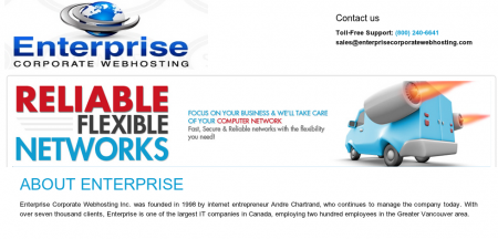 Image of Enterprise Corporate WebHosting site